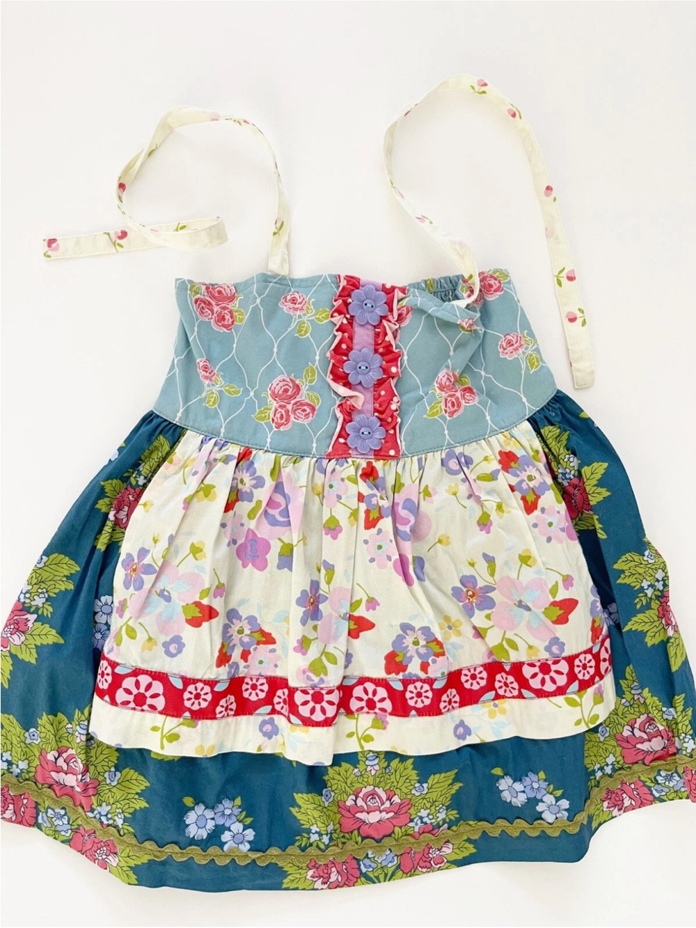 Matilda Jane Good Hart Lark Lakes Ellie Apron Halter Top - 6 Sleeveless Floral